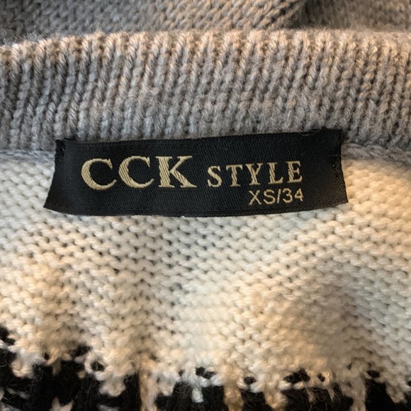 CCK Style Women's Pullover Sweater Fair Isle Pattern Cotton Blend Stretch SZ XS - Picture 9 of 9